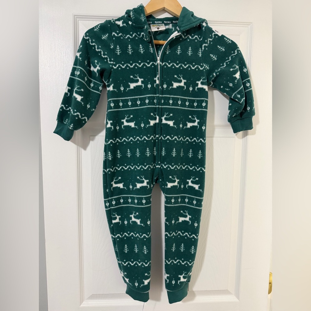 Tipsy Elves Green and White Kids One Piece